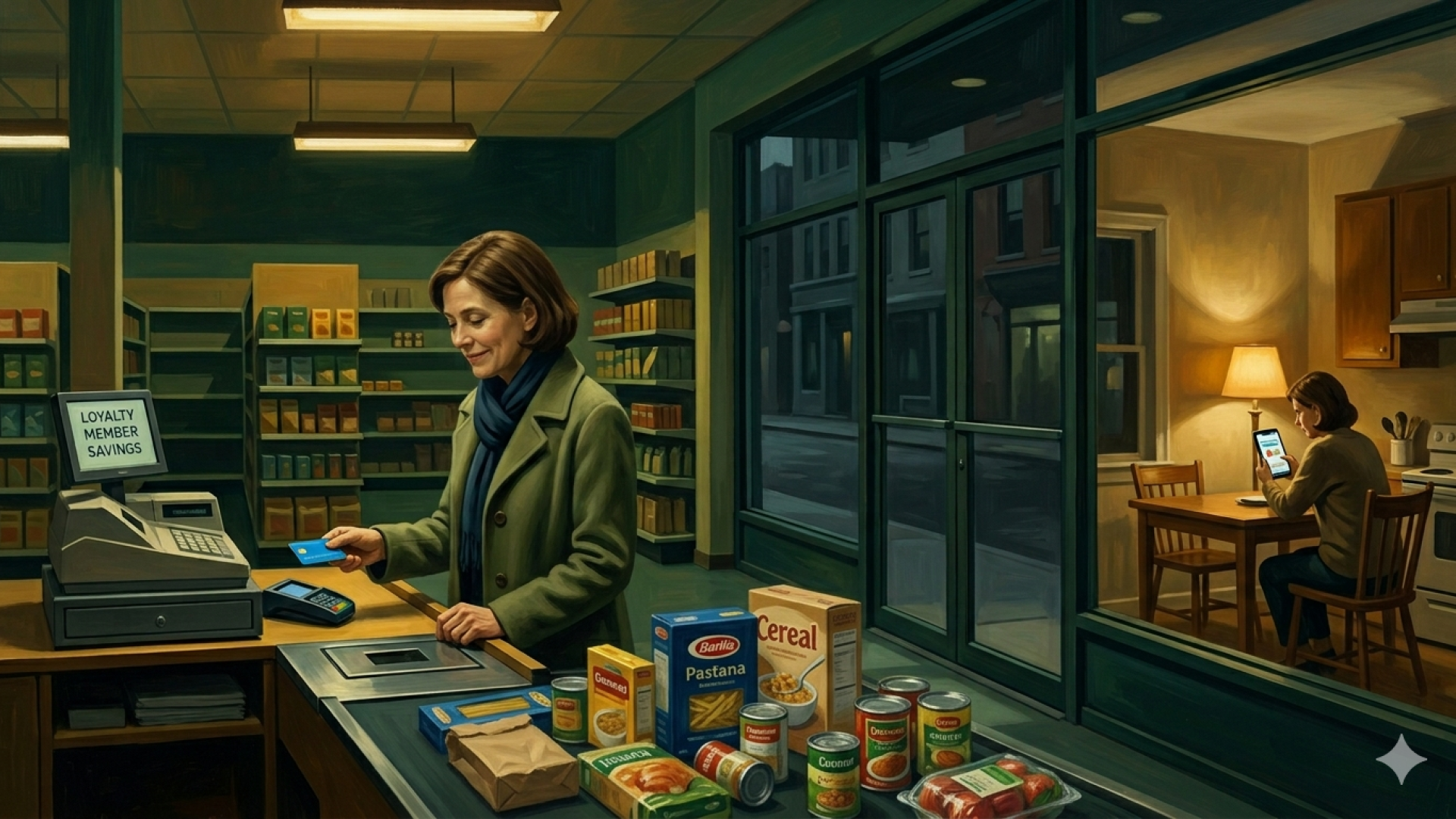 Shopper uses her loyalty card in store and online