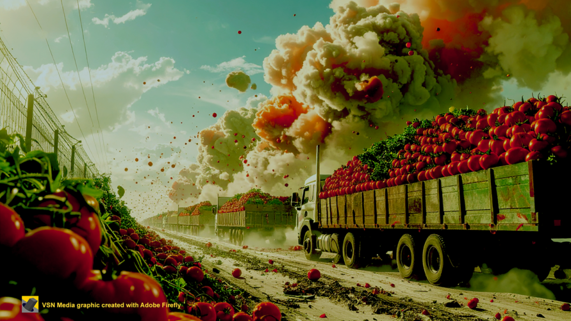 Tomato wars illustration from VSN Media
