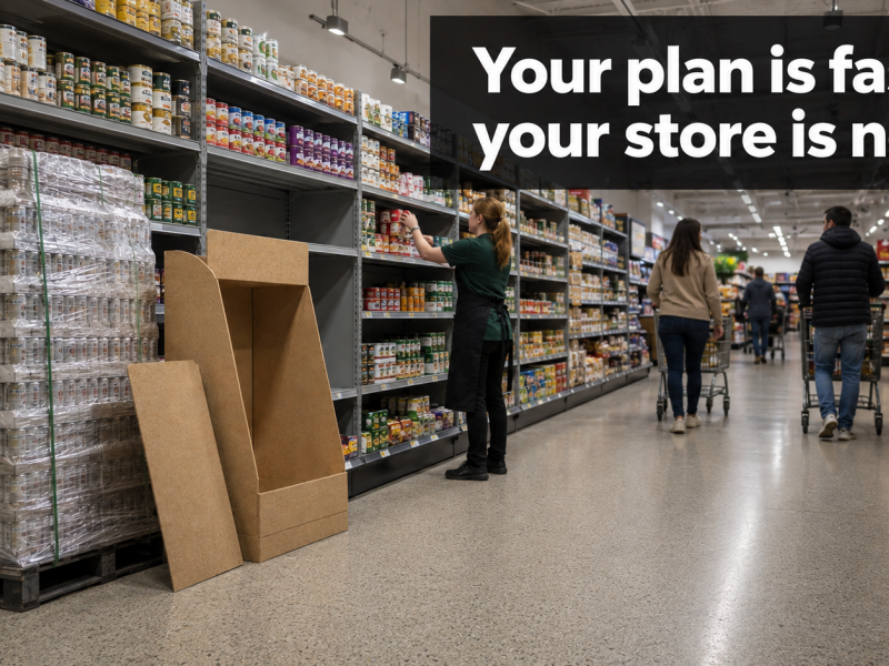 Store image with text overlay